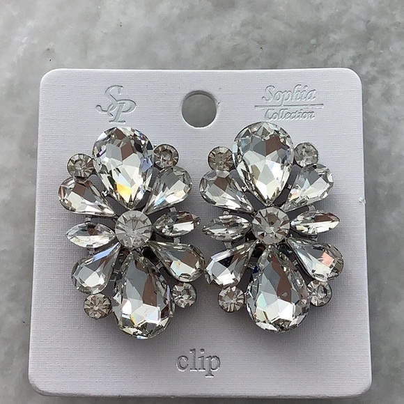 Crystal CLIP ON Earring - Picture 1 of 2